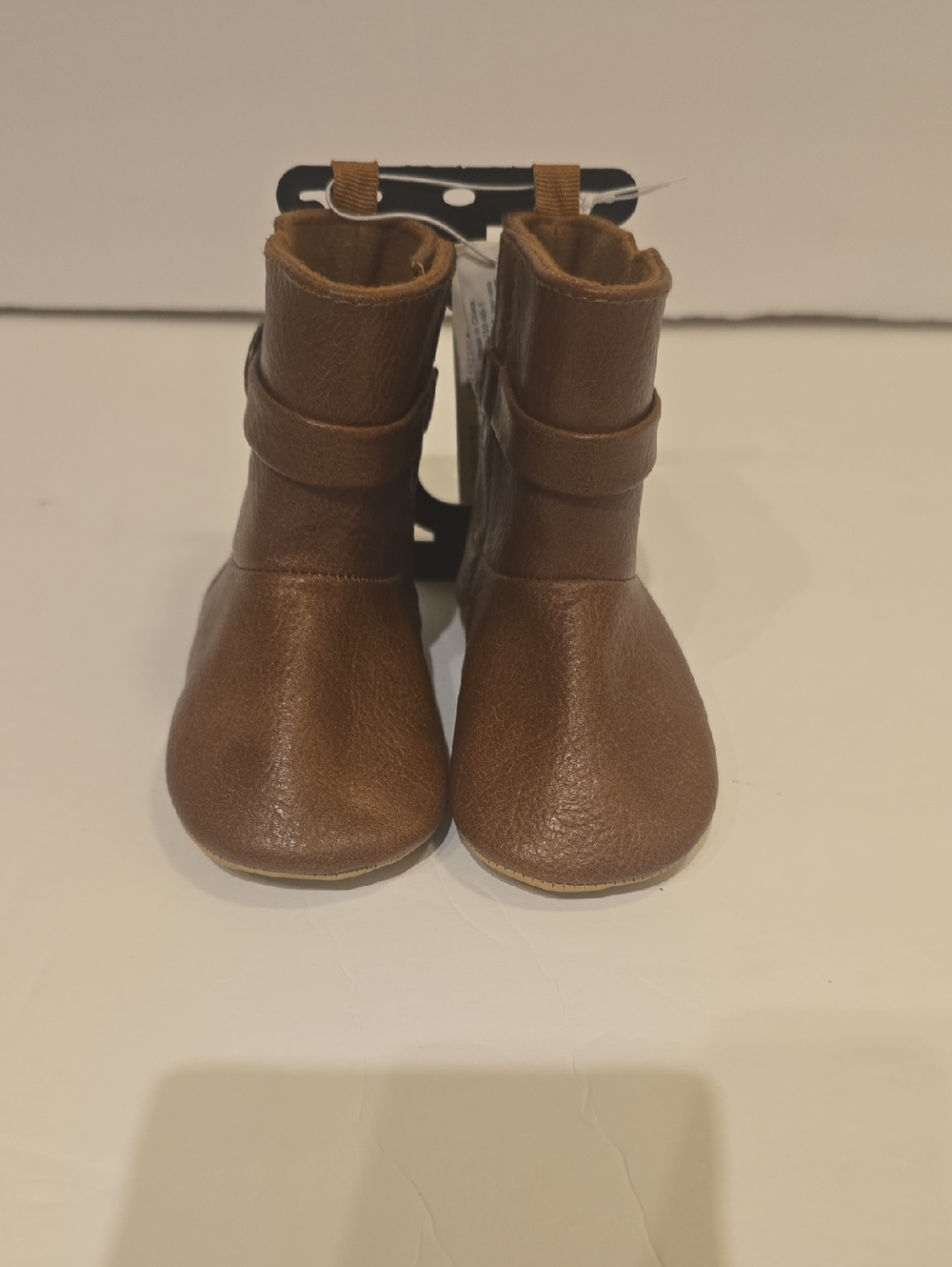 Old Navy Brown Kids Faux-Leather Ankle Boots with Strap